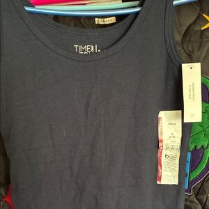 Time and Tru Dark Blue Sleeveless Top
